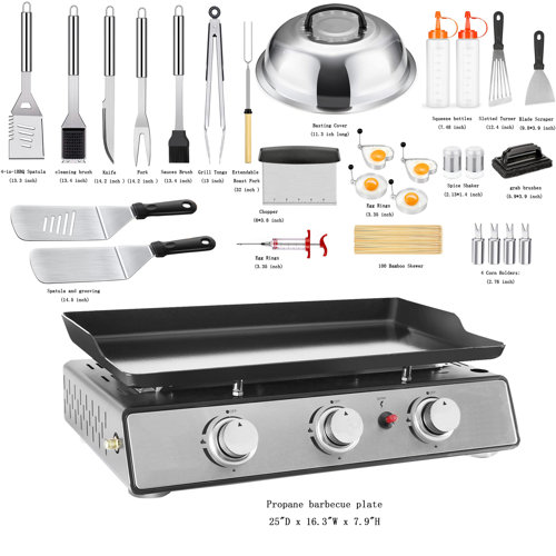 Smith Barton 3 Burner Liquid Propane Gas Grill Wayfair